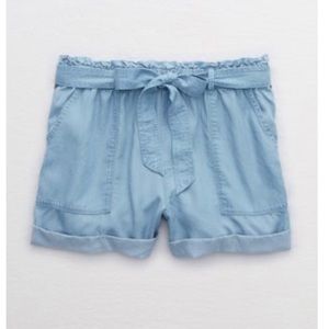 NWOT- Aerie Chambray Camp Shorts